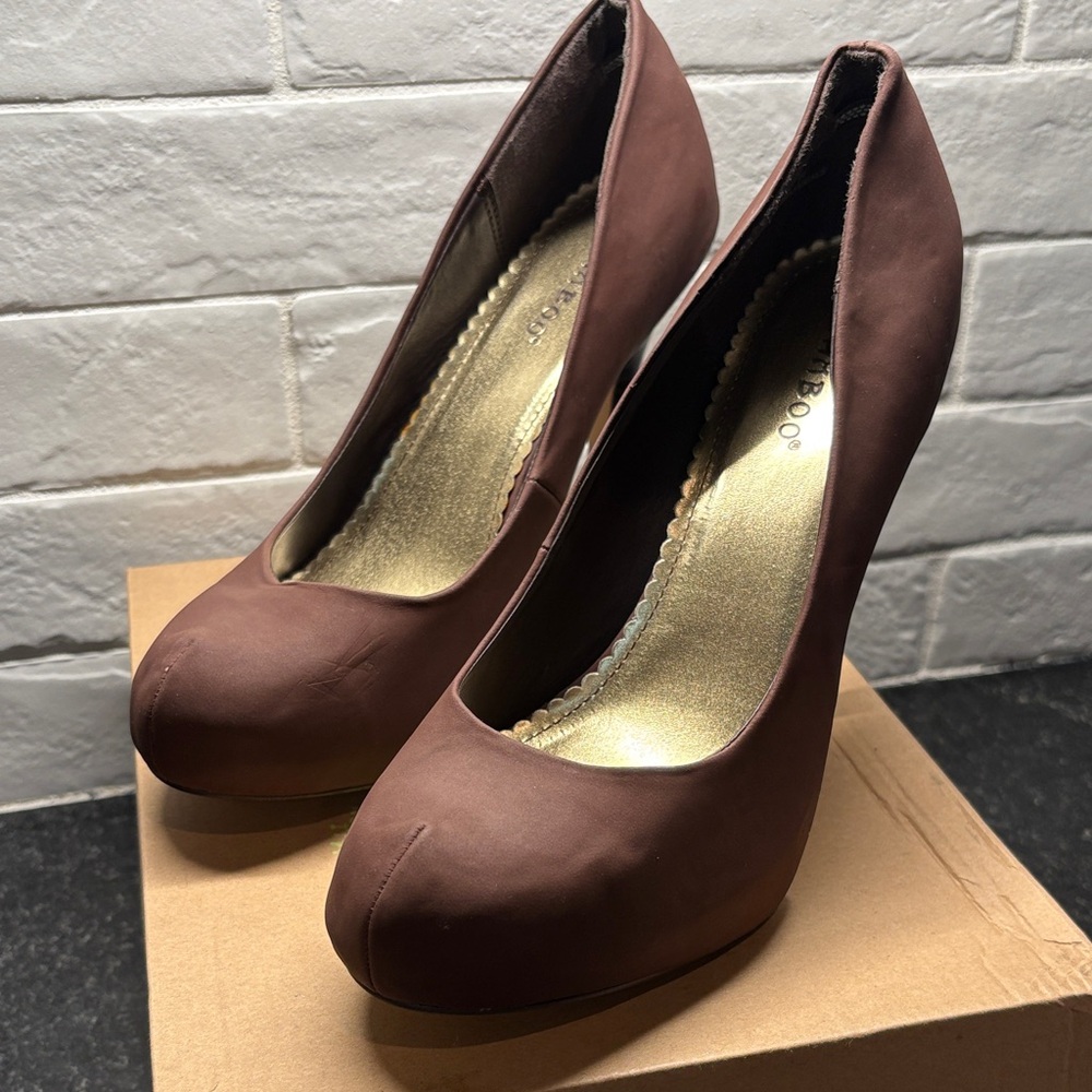 Bamboo Brown Women's Platform heels